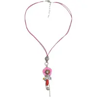 Behave Lange ketting met bloemvormige hanger – Nikkelvrije modeketting