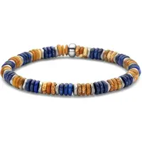 Frank 1967 - 7FB-0768 - kralenarmband heren - lapis lazuli, picture stone, hematiet - 19 cm