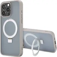Accezz Ring Stand Backcover met MagSafe voor de Apple iPhone 15 Pro Max - Grijs