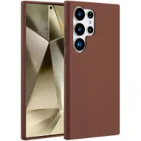 Accezz Liquid Silicone Backcover met MagSafe voor de Samsung Galaxy S24 Ultra - New Tea Brown