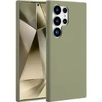 Accezz Liquid Silicone Backcover met MagSafe voor de Samsung Galaxy S24 Ultra - Cooper Green