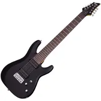 Schecter C-8 Deluxe Satin Black 8-snarige elektrische gitaar
