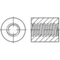 Toolcraft 158211 Ronde trapezium-moeren 44 mm Staal 1 stuk(s)