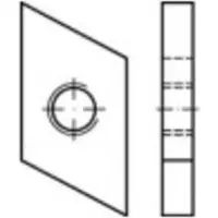 Toolcraft 161562 Schroefplaten voor hamerkopschroeven M8 Staal Galvanisch verzinkt 100 stuk(s)