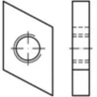 Toolcraft 161557 Schroefplaten voor hamerkopschroeven M10 Staal Galvanisch verzinkt 100 stuk(s)
