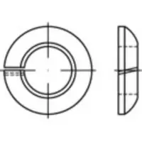Toolcraft 147236 Veerring Binnendiameter: 14.5 mm DIN 74361 Verenstaal Galvanisch verzinkt 100 stuk(s)