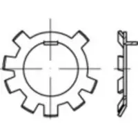 Toolcraft 147182 Stelmoer Binnendiameter: 33.9 mm DIN 70952 Staal 50 stuk(s)