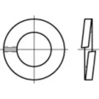 Toolcraft 105647 Veerring Binnendiameter: 27.5 mm DIN 127 Verenstaal 100 stuk(s)