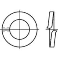 Toolcraft 105730 Veerring Binnendiameter: 36.5 mm DIN 127 Verenstaal Thermisch verzinkt 25 stuk(s)