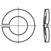 Toolcraft 105805 Veerring Binnendiameter: 35.5 mm DIN 128 Verenstaal 25 stuk(s)