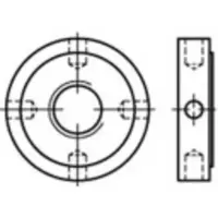 Toolcraft 137258 Kruismoer M12 DIN 1816 Staal 10 stuk(s)