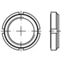 Toolcraft 149925 Kruisgleufmoeren M12 1 mm Staal Galvanisch verzinkt 10 stuk(s)