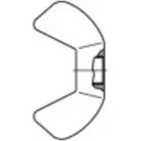 Toolcraft 159819 Vleugelmoer M4 Staal Galvanisch verzinkt 500 stuk(s)