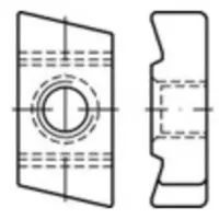 Toolcraft 161566 Schroefplaten voor hamerkopschroeven M5 Staal Galvanisch verzinkt 100 stuk(s)