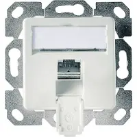 Telegärtner 100022959 Netwerkdoos Inbouw (in muur) Inzet met centraalstuk CAT 6 1 poort Alpine-wit