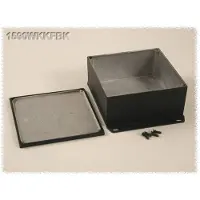 Hammond Electronics 1590WKKFBK Universele behuizing 125 x 125 x 57 Aluminium Zwart 1 stuk(s)