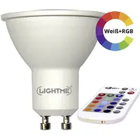 LIGHTME LM85190-2 LED-lamp Energielabel G (A - G) GU10 Reflector 4.5 W = 28 W RGBW (Ø x l) 50 mm x 57 mm Colorchanging, Dimbaar, Incl. afstandsbediening 1