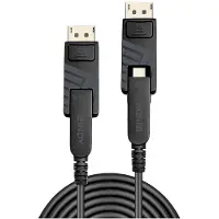 Lindy 38480 DisplayPort-kabel Aansluitkabel Mini DisplayPort-stekker, Mini DisplayPort-stekker 10.00 m Zwart 8K UHD