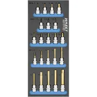 Hazet Dopsleutelbitset 163-571/22 - 3/8 inch (10 mm) vierkant hol - Binnen-TORX-profiel, Binnenveeltandprofiel XZN, Binnen-zeskant-profiel - 22-delig - 19 – 36