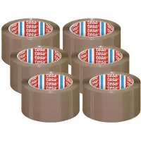 TESA 04195-00001-04 Verpakkingstape tesapack Bruin (l x b) 66 m x 50 mm 6 rol/rollen