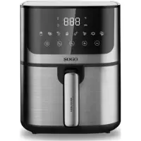 SOGO Human Technology FRE-SS-10880 Airfryer 5 l 1400 W RVS, Zwart