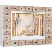 Spiel Werk Adventskalender Winterlandschap Hout LED