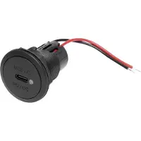 Procar Voertuig gereedschap, Voeding USB-C ingebouwd stopcontact PD/QC met LED max. 30 watt belastbaar Stro