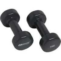 Schildkröt Fitness - Vinyl Hantel Set 2 x 3 kg, grijs