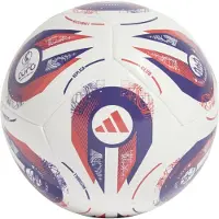 Adidas Women's EURO25 Club Voetbal Maat 5 Wit Paars Rood