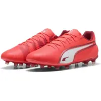Puma Voetbalschoen 'King Match' watermeloen rood / wit