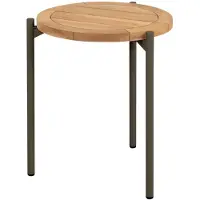 4Seasons Yoga bijzettafel 45xH55 cm aluminium teak terre