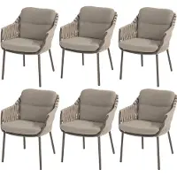 4 Seasons Outdoor Montera dining tuinstoel terre set van 6