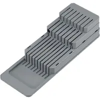 Metaltex 363225000 Messenhouder, type Blade-Fit, gemaakt van PP, grijs