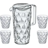 Koziol Crystal karaf incl. 4 glazen Kristalhelder