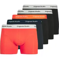 Jack & Jones Heren boxershorts trunks jacvesterbro 5-pack rood/blauw/zwart