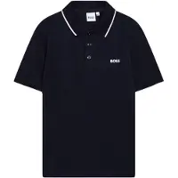 BOSS Kinderpolo van katoenpiqué met logoprint Maat 126