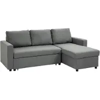 HOMCOM HOMdotCOM Hoekbank met slaapfunctie 211,5 cm x 146 cm x 85 cm