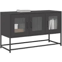 vidaXL Tv-meubel 100,5x39x60,5 cm koudgewalst staal zwart