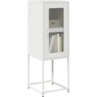 vidaXL Dressoir 36x39x107 cm koudgewalst staal wit