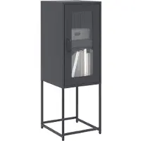 vidaXL Dressoir 36x39x107 cm koudgewalst staal antracietkleurig