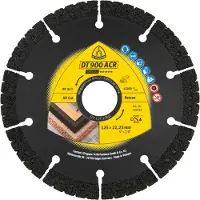 Klingspor DT 900ACR Diamond Separator Discs | 115 x 2,8 x 22,23 mm 6 segmenten 56 x 2,8 x 10 mm