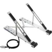 Targus Ondersteuning voor laptop - - Vouwbaar - Aluminium - Geïntegreerde USB-A - Ultra-compact