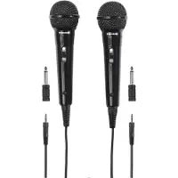 Thomson Microfoon Dynamisch microfoon, karaoke, 3m kabel lengte, 2 stuks (set)