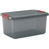 Kis K Latch Opbergbox L- met deksel - 43L - 59x39x28cm - Grijs