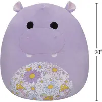 Squishmallows Hanna - Purple Hippo W/Floral Belly 50cm Plush