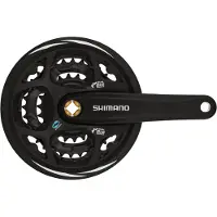Shimano Altus MT311 3 x 7 / 8v Crankset - 42/32/22 Tanden Zwart