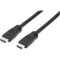 Manhattan 353960 HDMI-kabel HDMI Aansluitkabel HDMI-A-stekker, HDMI-A-stekker 7.50 m Zwart 4K UHD, UL gecertificeerd