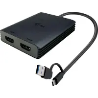 I-Tec USB Adapter [1x USB-C, USB-A - 2x HDMI] USB-A/USB-C Dual 4K HDMI VideoAda. 0.27 m