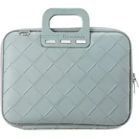 Bombata Intrecciato 13 / 14 inch Laptoptas Unisex - Vlechtpatroon - Lichtblauw