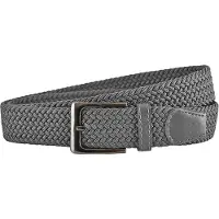Landley Elastische Riem met Gevlochten Stretch Elastiek – Dames / Heren - Grijs - Lengte totaal 100 cm / Riemmaat 85